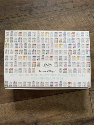 2024 NEW Lenox Village 24pc Hand Painted Porcelain House Spice Jar Set  