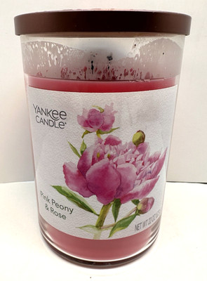 Yankee Candle Pink Peony and & Rose Very Rare Combo 22oz White Label 2 Wick