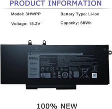 Genuine 3HWPP Battery for Dell Latitude 5511/5411/5501/5401 Precision 3551 NEW