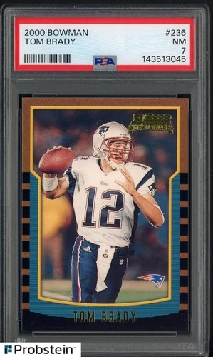 2000 Bowman #236 Tom Brady New England Patriots RC Rookie PSA 7 NM