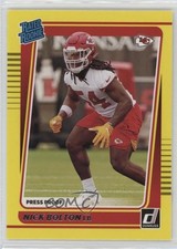 2021 Panini Donruss Rated Rookie Press Proof Yellow Nick Bolton #324 06y2