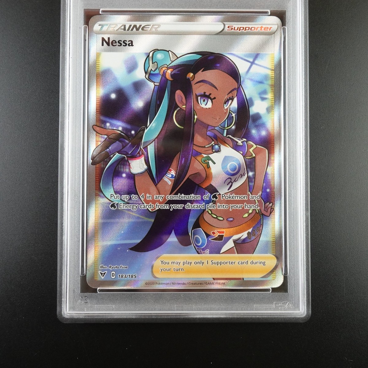 PSA 10 Nessa 183/185 Trainer Vivid Voltage Full Art Holo Graded