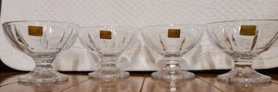 4 LUMINARC Verrerie D'Arques France Clear Champagne Dessert Glass