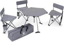 ALPHA CAMP   Lightweight Portable Camping with 3  Chairs and Table Set with Bag