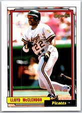 ⚾ 1992 O-Pee-Chee #209 Lloyd McClendon Pittsburgh Pirates