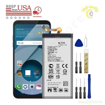 New for LG G7 ThinQ G710 G710VM Q7+Plus Q610TA LMQ610 BL-T39 Battery 3000mAh