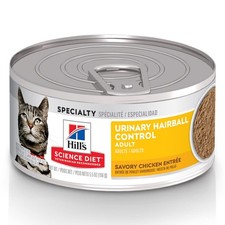 Hill's Science Diet Adult 1-6 Urinary Hairball Cat Food Chicken 5.5oz 24-Cans