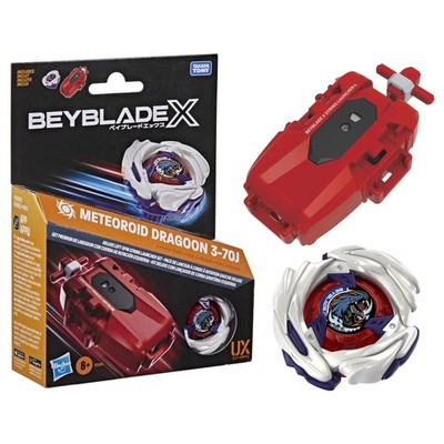 Beyblade X Meteoroid Dragoon 3-70J Left Spin String Launcher with Multicolor