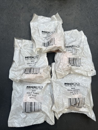 5 Count Nibco Copper 604 Male Adapter 3/4 X 1/2"