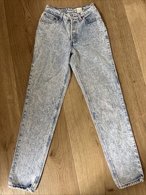 #ad #ad Vintage Levi#x27;s Acid Wash Jeans Striped USA Made High Waisted Tapered Leg $22.00