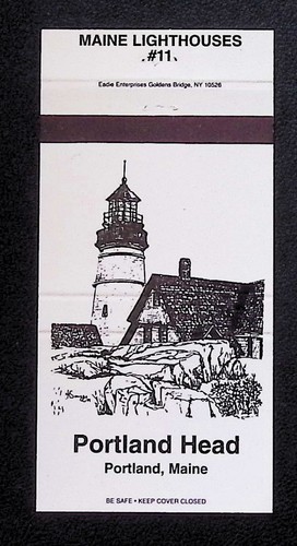 Vintage Maine Lighthouses Matchbook Cover Portland Head Portland Maine