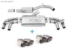 Milltek Duplex Sportauspuffanlage ab OPF VW Golf 8 R je 2x115mm rund Titan matt