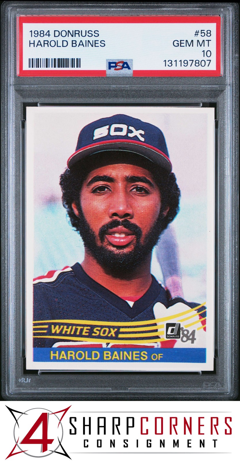 1984 DONRUSS #58 HAROLD BAINES WHITE SOX HOF PSA 10