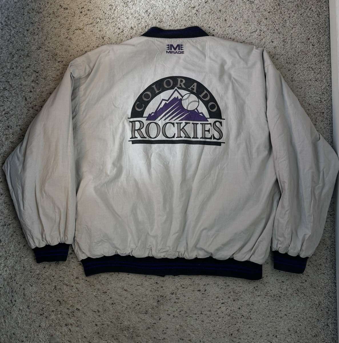 MIRAGE リバーシブル コロラド・ロッキーズ Vtg Colorado Rockies MLB Mirage Reversible Full Zip Jacket Mens