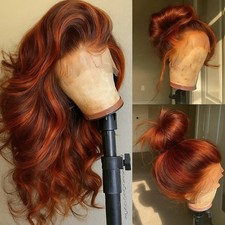 4/350 Highlight Ombre Body Wave Wigs Lace Front Human Hair Wig Brazilian Hair