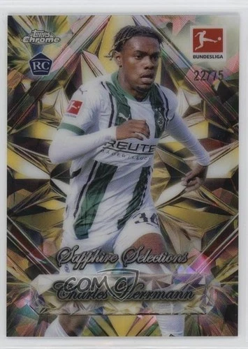 2024 Topps Chrome Bundesliga Sapphire Selections Yellow 22/75 Charles Herrmann