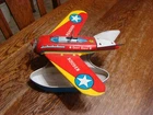 Clean  1950s OHIO ART Coast Guard Float Airplane  Tin Litho Wind-Up