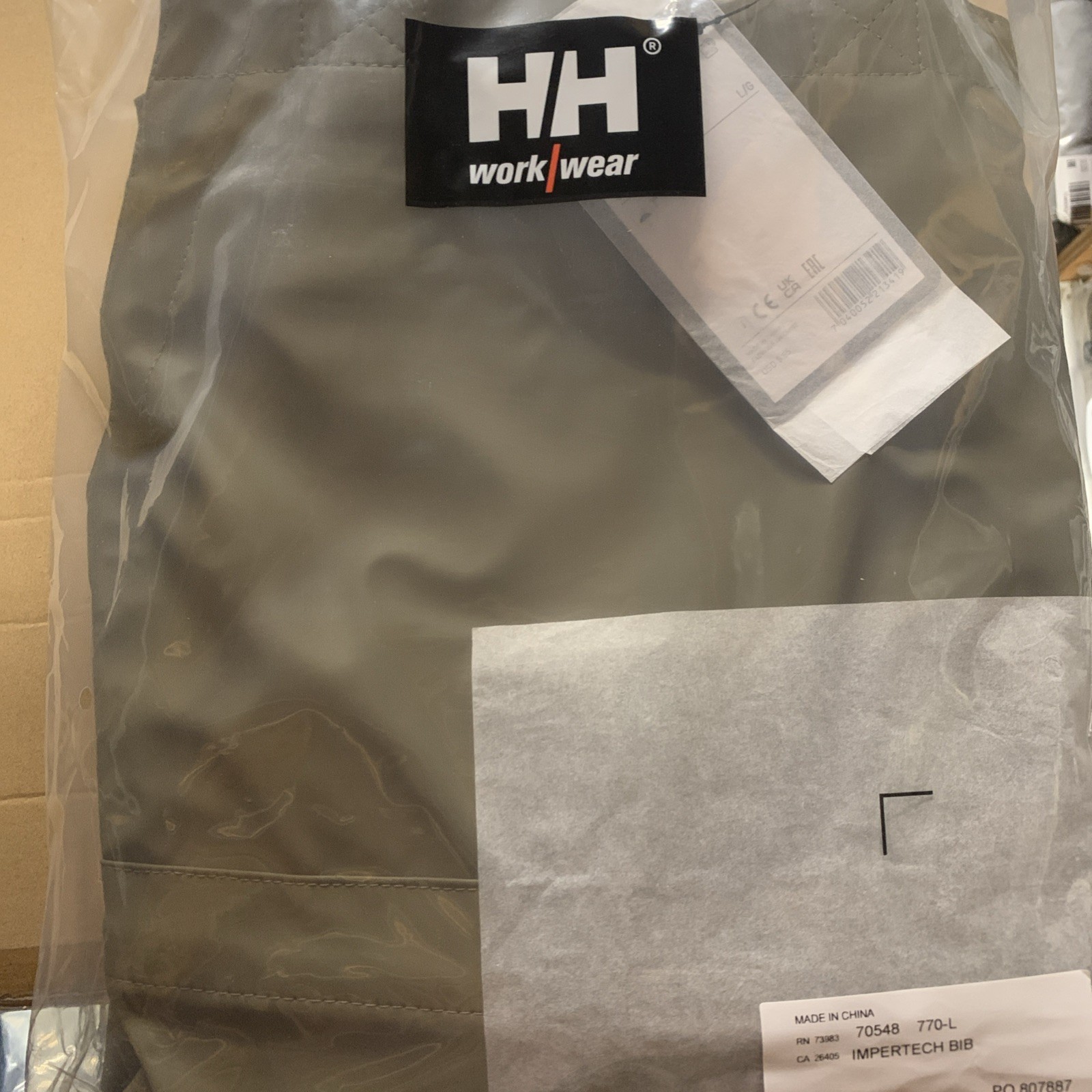 Helly Hansen Impertech Bib Green/Brown 70548 Large