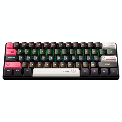 ONIKUMA G55 61 Tasten RGB Farbbeleuchtung Mechanische Gaming Tastatur Kabel