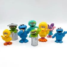 Sesame Street Playset Figures Big Bird Cookie Monster Zoe Oscar Posable Lot 8x