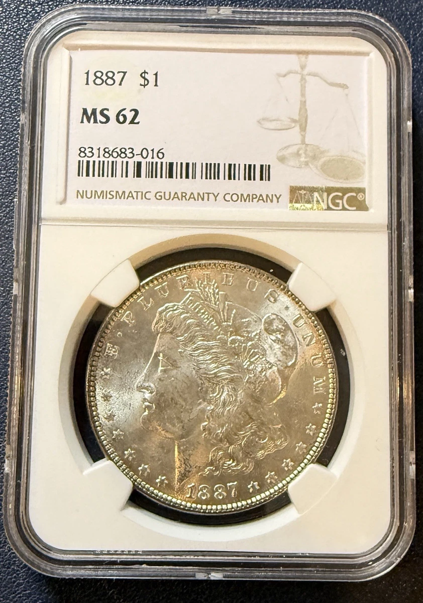 MS 62 Graded 1887 Year Morgan US Dollars (1878-1921) for sale | eBay