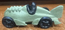 REMAKE Hubley Cast Iron Race Car Speed Racer Fin Tail Boat Tail Green