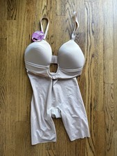 NWT Spanx Suit Your Fancy Plunge Bodysuit Womens Nude XL Control Low-Back