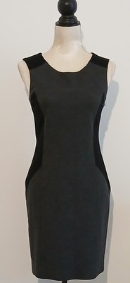 PENNYBLACK MAX MARA KLEID Gr. M  OHNE ARM GRAU SCHWARZ RWISSER RUNDHALS JERSEY