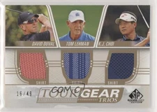 2021 SP Game Used Tour Gear Trios Gold 16/49 David Duval Tom Lehman KJ Choi sq1