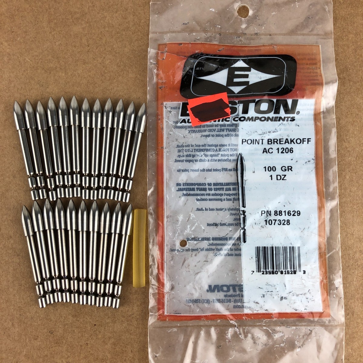 22) Pack Easton Breakoff Point AC 1206 100 Grain 881629 A/C RPS C2 