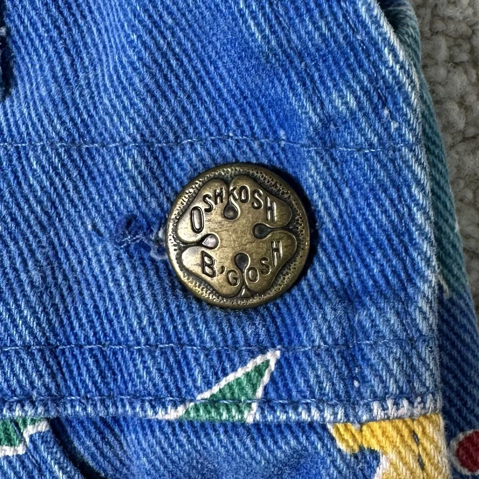 Mono vaquero vintage años 80 OshKosh B'Gosh Vestbak bebé payasos circo 3/6 meses Foto 4 de 4