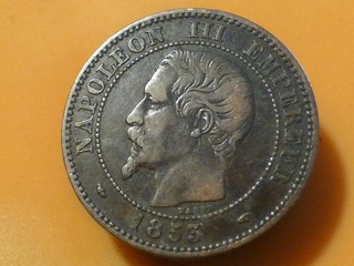 2 CENTIMES NAPOLEON III 1853 A RARE & BELLE QUALITE TB /TTB !