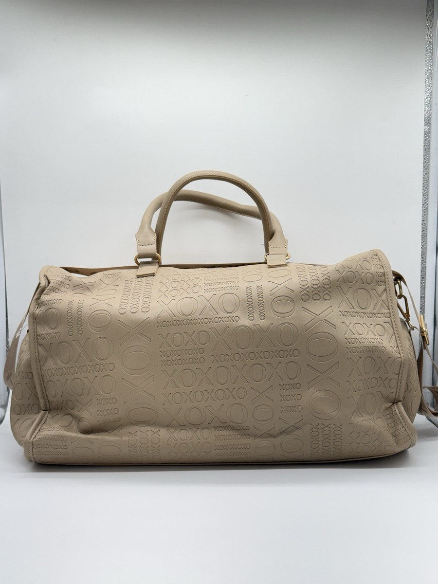 XOXO Women's Khaki Brown Leather Duffle/Travel Bag With Shoulder