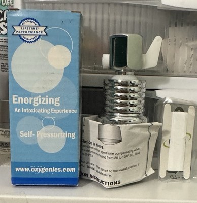 Oxygenics Skincare Shower Series Chrome Self-Pressurizing Showerhead Brand New