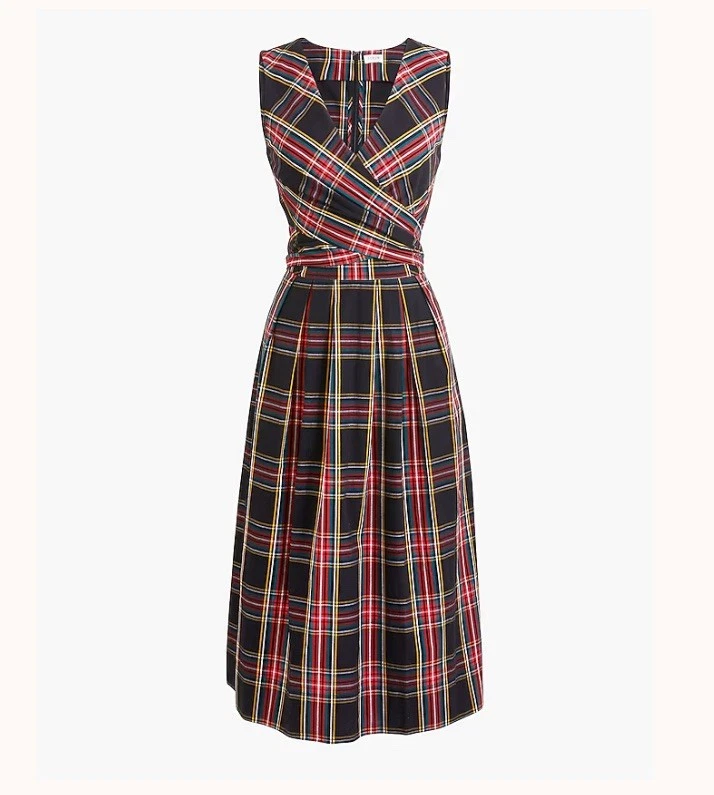 slim fit dress slacks Guizio Leila Tartan Dress Tartan Multi / Xs