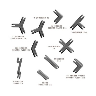 Battle Systems Gaming Accessory Plastic Terrain Clips - Grey (2023 Ed) New