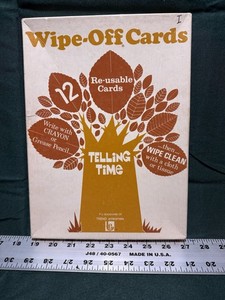 Vintage Trend Enterprises "Telling Time" Wipe-Off Cards T-135 Dry Erase Boards