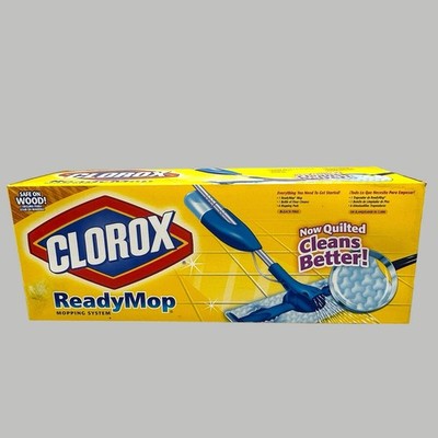 NEW Clorox Ready Mop Complete Mopping System in Box - Mop, Pads, Cleaner - NEW