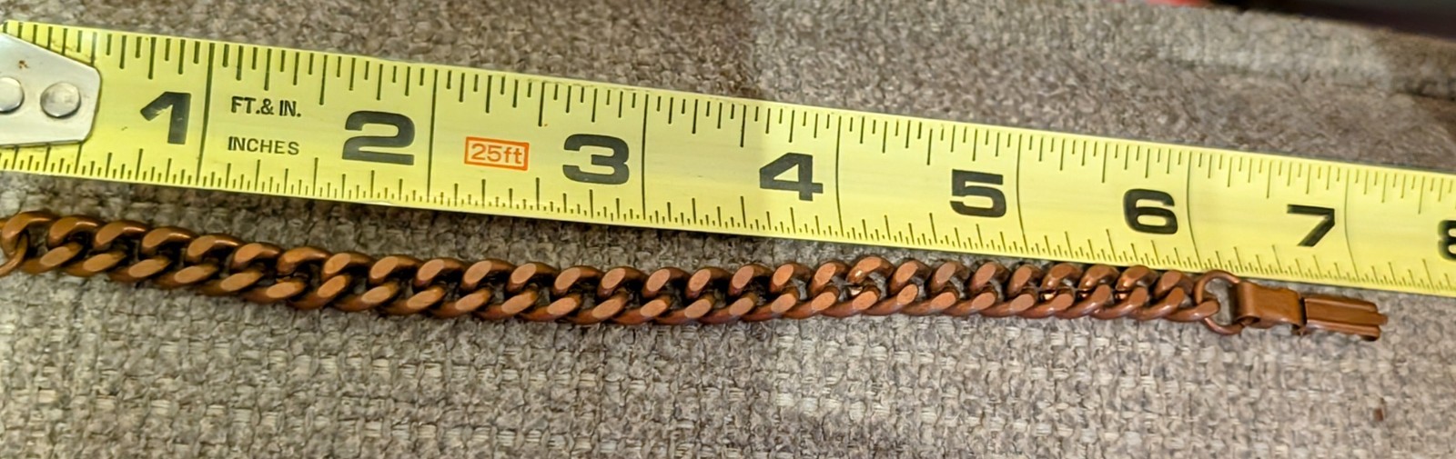 7" Long Solid Copper Bracelet - image 4