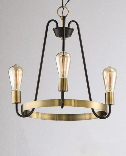 Maxim 11733 Bronze/Brass Haven 3-Light 18-1/2"W Mini Chandelier - Picture 6 of 8