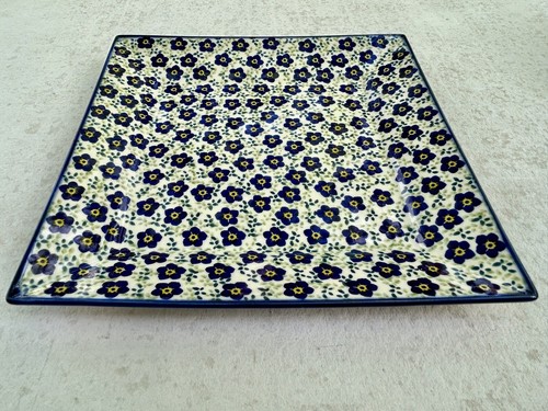 Polish Pottery Manufaktura Boleslawiec 9 inch Square Plate Unikat W Markowska - 第 2/7 張圖片