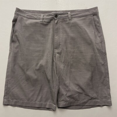 Travis Mathew 38 x 11'' Gray and White Microcheck Stretch Golf Shorts