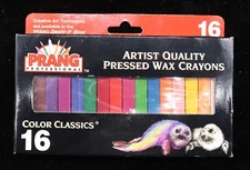 Prang Professional Artist Quality 16 Pressed Wax Crayons NOS