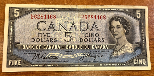 Canada 1954 $5 Devil's face Beattie Coyne H/C