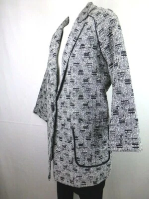 SEE U SOON Damen Jacke Kurzmantel Gr M 38 Schwarz Weiß Oversized NP 119 NEU  - Bild 1 von 4