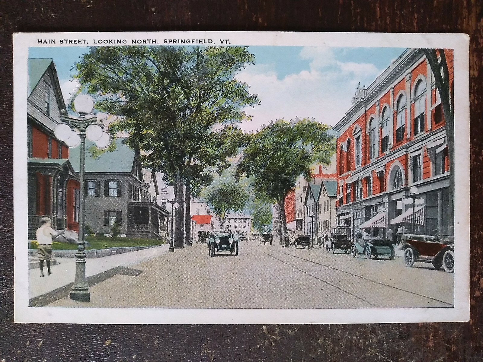 Main Street, looking North, Springfield, VT EarlyMid 1900s, Rough
