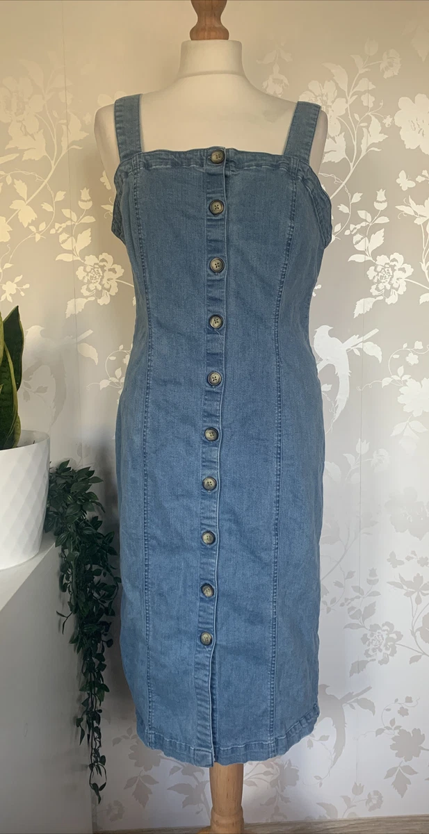 Denim pinafore hotsell dress size 14
