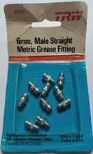 6mm Straight Grease Fitting(s) 10 Pack TRW Service Line - Made in England