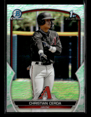 2023 Bowman #BCP-56 Christian Cerda Chrome Prospects Lunar Glow Refractor