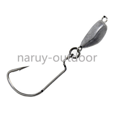 1 4 ounce weighted hooks for bass fishing 10PCS Texas Rig Swimbait Weighted Hooks Jig Heads Fishing Hook 1/8 1/6 1/4 1/3oz